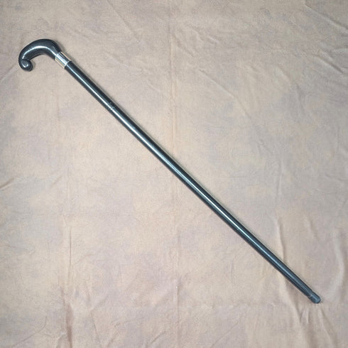 ヴィンテージ 紳士用 クロップハンドル ステッキ ブラックシャフト 杖 90cm